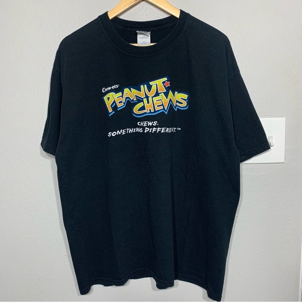 Vintage Chew-et’s‎ Peanut Chew Candy Black Promo Tee Sz XL